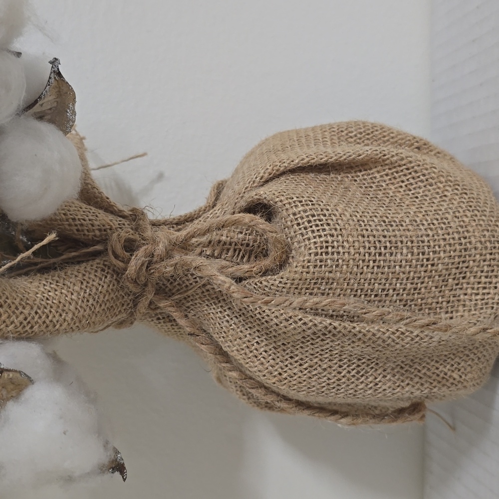 Rustic Cotton Tree with Burlap Base - Picture 6 of 16